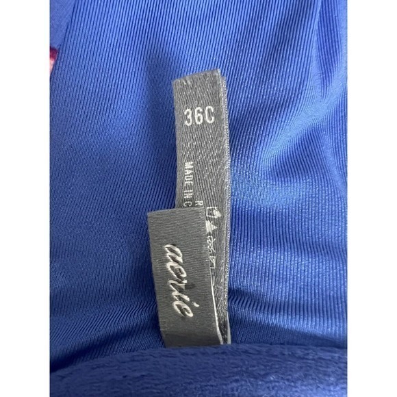 Aerie Womens Multicolored Floral Push Up Tie Bikini Top Size 36 C - Picture 4 of 5